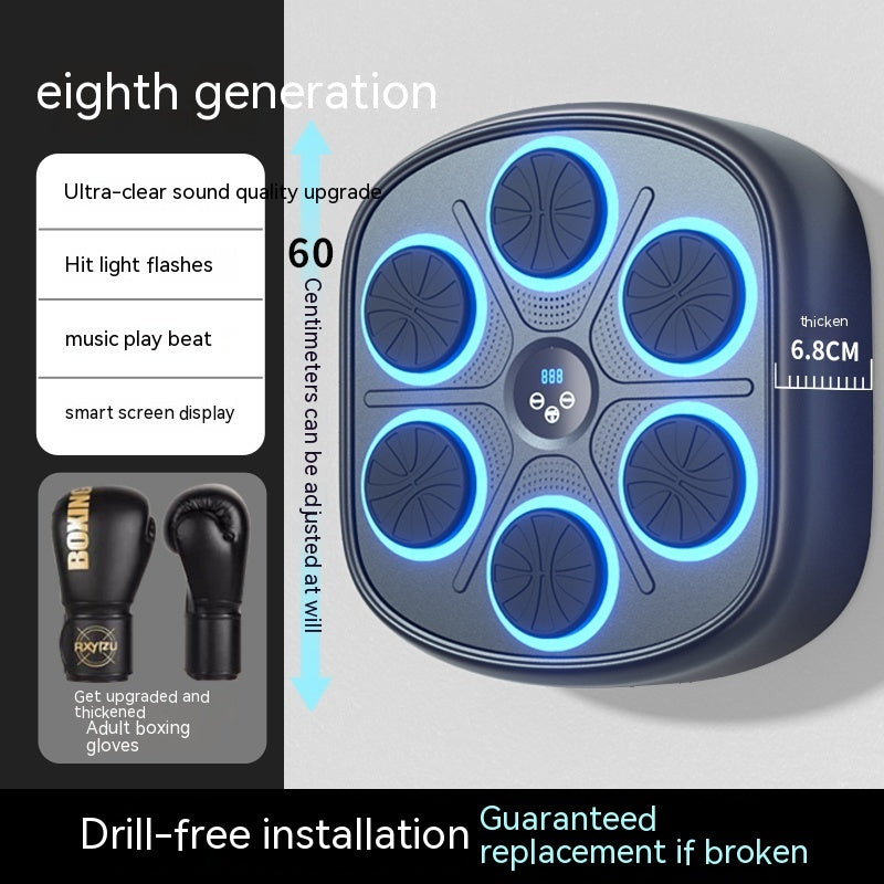 Machine de boxe de musique intelligente, cible murale | sac de sable pour enfants | grand équipement de formation de cible de réaction électronique