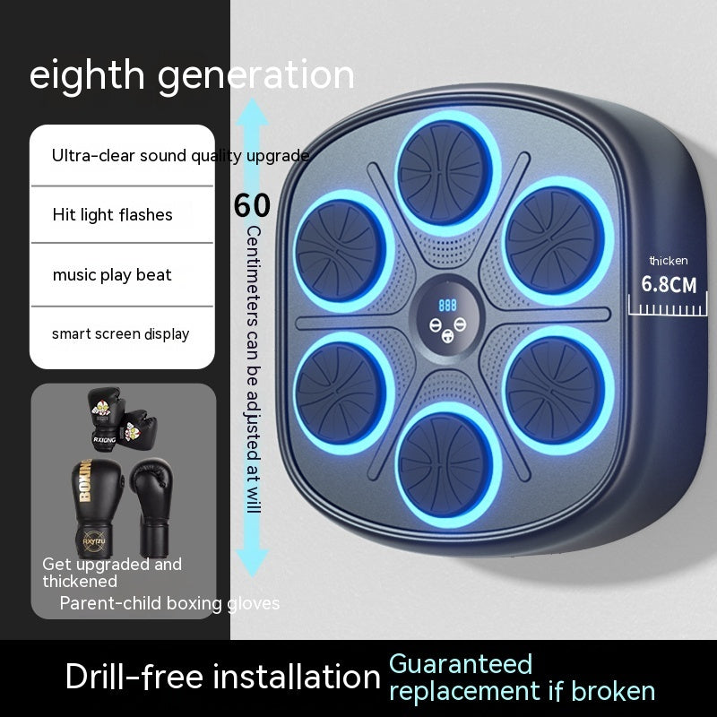 Machine de boxe de musique intelligente, cible murale | sac de sable pour enfants | grand équipement de formation de cible de réaction électronique