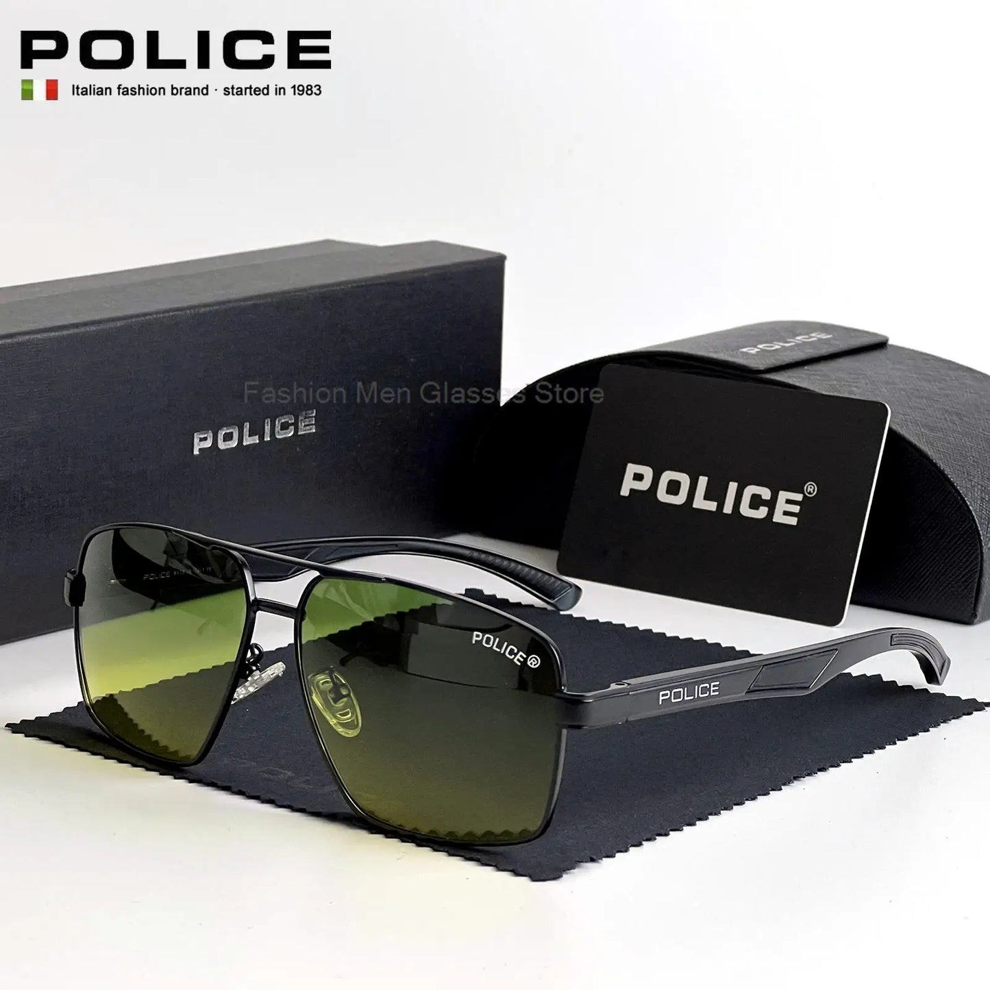 Luxury Brand POLICEr Fashion Polarized Retro Sunglasses Men Brand Designer Fishing Driving Glasses