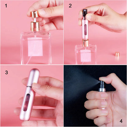 8/5ml Vaporisateurs de parfum vide rechargeable, Mini Portable vaporisateur Bouteille, Pulvérisateur de parfum avec fenêtre, Pour Homme Femme.