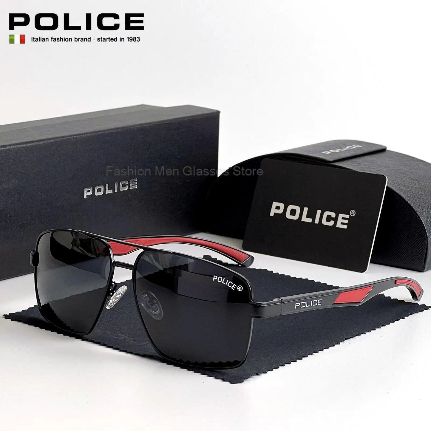 Luxury Brand POLICEr Fashion Polarized Retro Sunglasses Men Brand Designer Fishing Driving Glasses