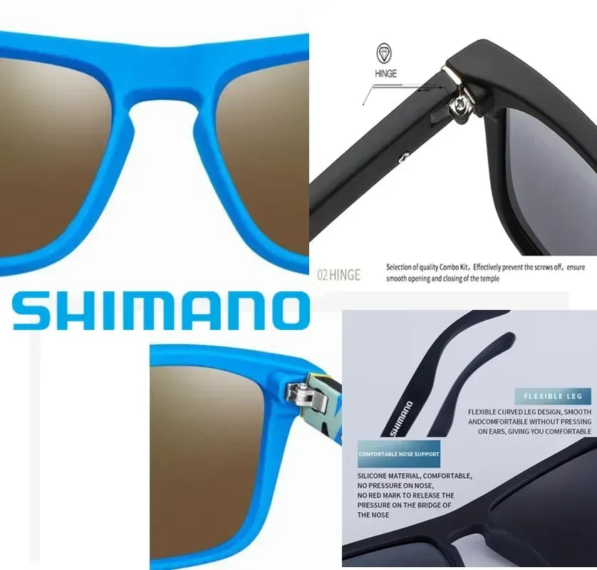 Shimano Polarized Sunglasses UV400 Protection for Men and Women Outdoor Hunting Fishing Driving Bicycle Sunglasses Optional Box